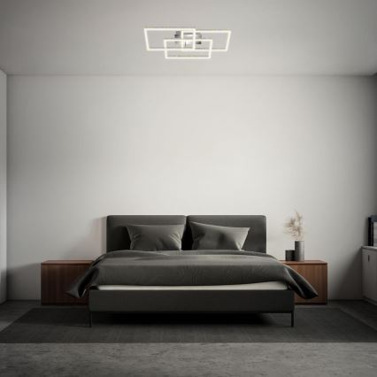 Brilo - LED Aptumšojama griestu lampa FRAME LED/57W/230V 3000K matēts hroms