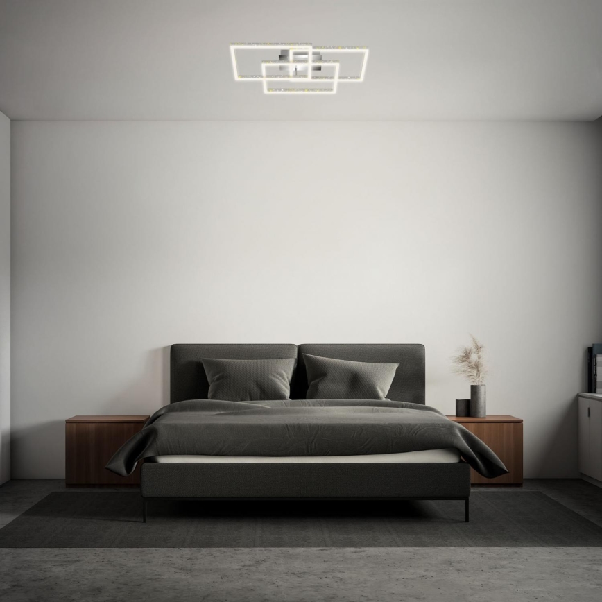 Brilo - LED Aptumšojama griestu lampa FRAME LED/57W/230V 3000K matēts hroms