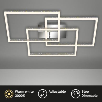 Brilo - LED Aptumšojama griestu lampa FRAME LED/57W/230V 3000K matēts hroms