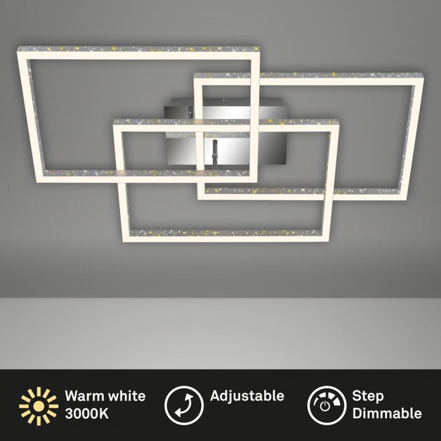 Brilo - LED Aptumšojama griestu lampa FRAME LED/57W/230V 3000K matēts hroms