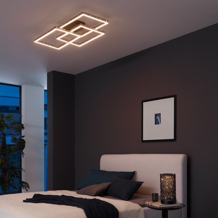 Brilo - LED Aptumšojama griestu lampa FRAME LED/57W/230V 3000K melna