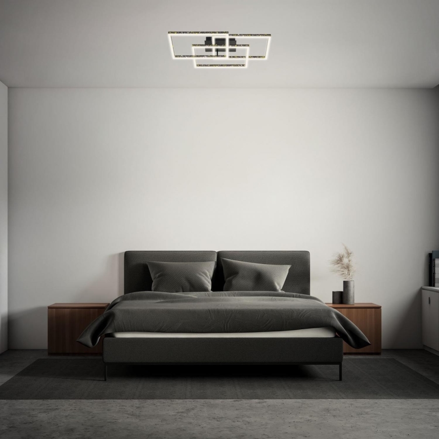 Brilo - LED Aptumšojama griestu lampa FRAME LED/57W/230V 3000K melna
