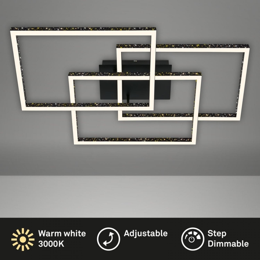 Brilo - LED Aptumšojama griestu lampa FRAME LED/57W/230V 3000K melna