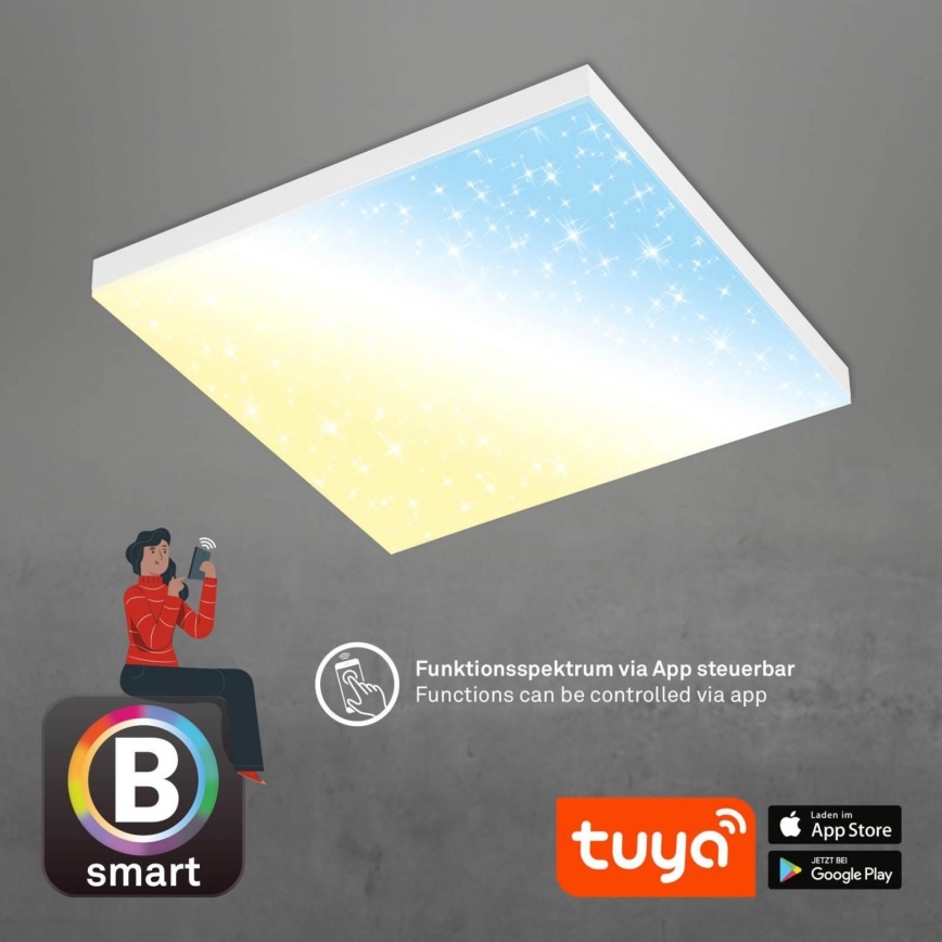 Brilo - LED Aptumšojama griestu lampa FRAMELESS LED/24W/230V 3000-6500K Wi-Fi Tuya + tālvadības pults