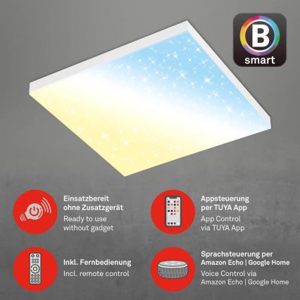 Brilo - LED Aptumšojama griestu lampa FRAMELESS LED/24W/230V 3000-6500K Wi-Fi Tuya + tālvadības pults