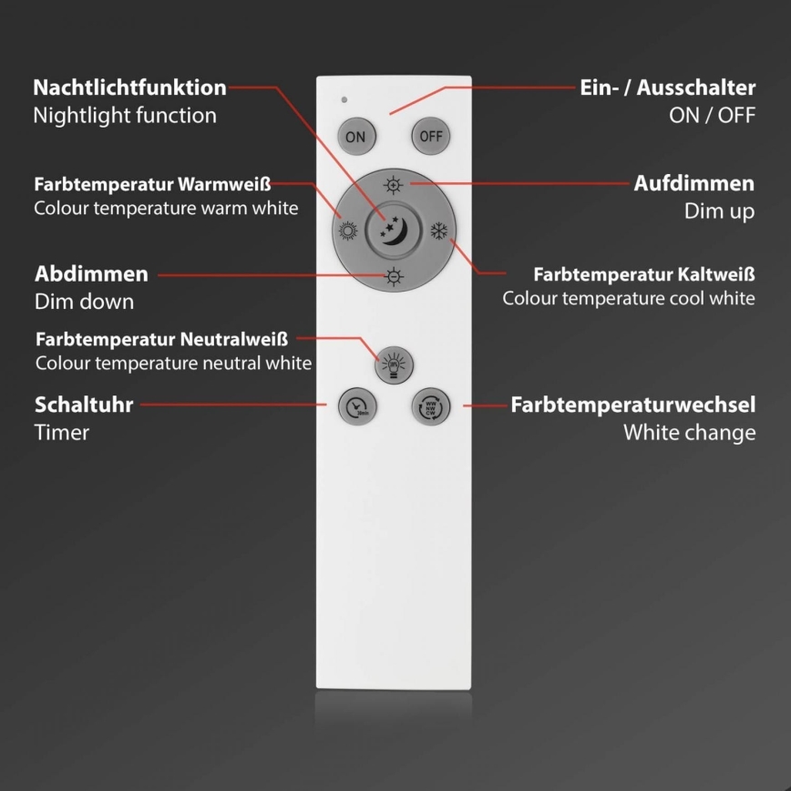 Brilo - LED Aptumšojama griestu lampa FRAMELESS LED/24W/230V 3000-6500K Wi-Fi Tuya + tālvadības pults