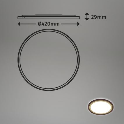 Brilo - LED Aptumšojama griestu lampa SLIM LED/22W/230V 2700-6500K + tālvadības pults