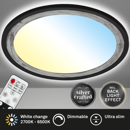 Brilo - LED Aptumšojama griestu lampa SLIM LED/22W/230V 2700-6500K + tālvadības pults