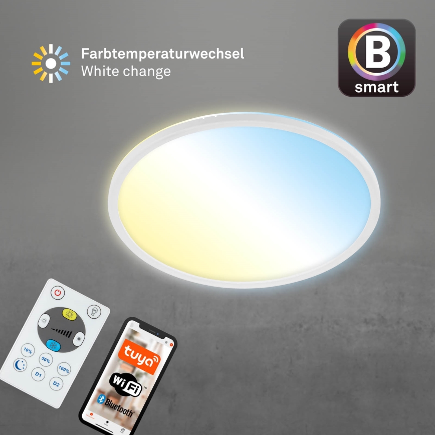 Brilo - LED Aptumšojama griestu lampa SLIM LED/22W/230V 2700-6500K Wi-Fi Tuya + tālvadības pults