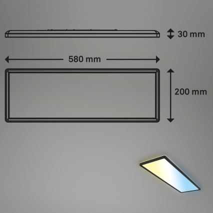 Brilo - LED Aptumšojama griestu lampa SLIM LED/23W/230V 2700-6500K + tālvadības pults