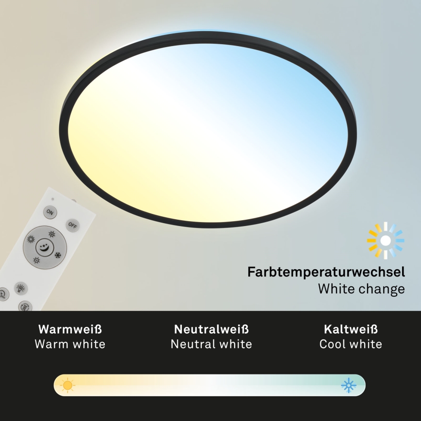 Brilo - LED Aptumšojama griestu lampa SLIM LED/31W/230V 2700-6500K + tālvadības pults