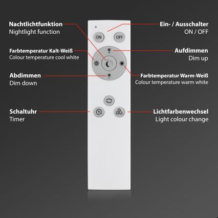Brilo - LED Aptumšojama griestu lampa STARRY SKY LED/24W/230V 3000-6500K + tālvadības pults