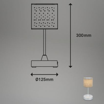 Brilo - LED Aptumšojama rechargeable āra galda lampa LOLE LED/3W/5V IP44 sudraba/bēša