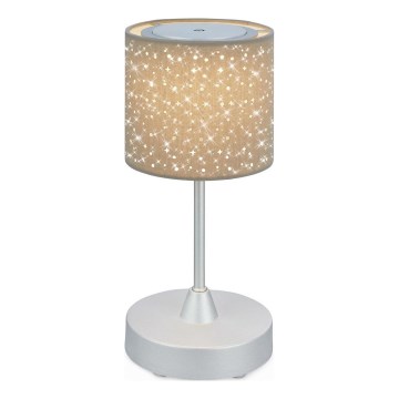 Brilo - LED Aptumšojama rechargeable āra galda lampa LOLE LED/3W/5V IP44 sudraba/bēša