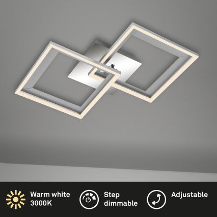Brilo - LED Aptumšojama virsapmetuma lustra FRAME 2xLED/11W/230V