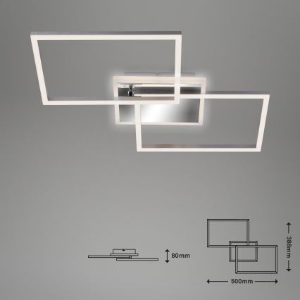 Brilo - LED Aptumšojama virsapmetuma lustra FRAME 2xLED/20W/230V 2700-6500K + tālvadības pults