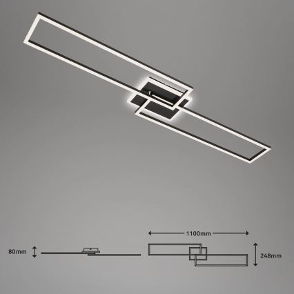 Brilo - LED Aptumšojama virsapmetuma lustra FRAME 2xLED/20W/230V 2700-6500K + tālvadības pults