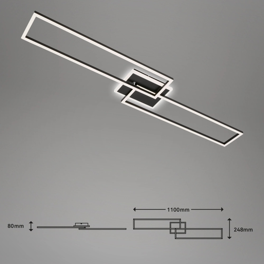 Brilo - LED Aptumšojama virsapmetuma lustra FRAME 2xLED/20W/230V 2700-6500K + tālvadības pults