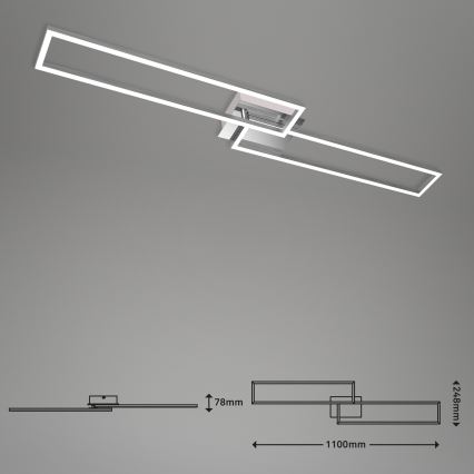 Brilo - LED Aptumšojama virsapmetuma lustra FRAME 2xLED/20W/230V 2700-5000K + tālvadības pults