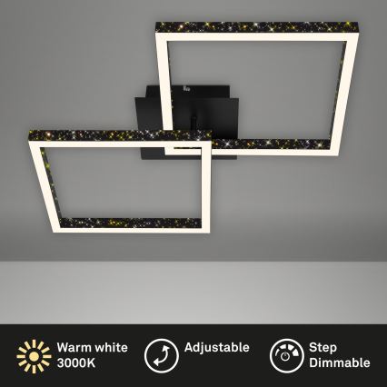 Brilo - LED Aptumšojama virsapmetuma lustra FRAME 2xLED/9W/230V