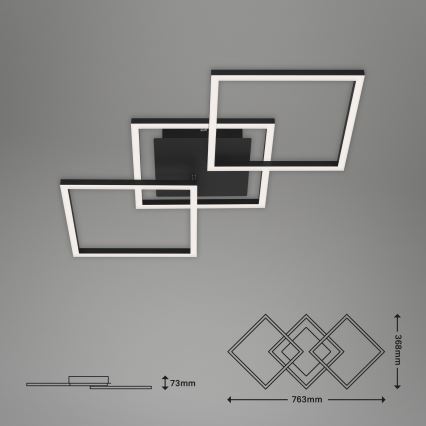 Brilo - LED Aptumšojama virsapmetuma lustra FRAME LED/30W/230V