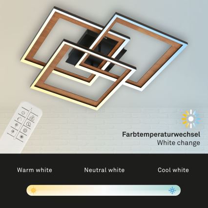 Brilo - LED Aptumšojama virsapmetuma lustra FRAME LED/45W/230V 2700-6500K + tālvadības pults