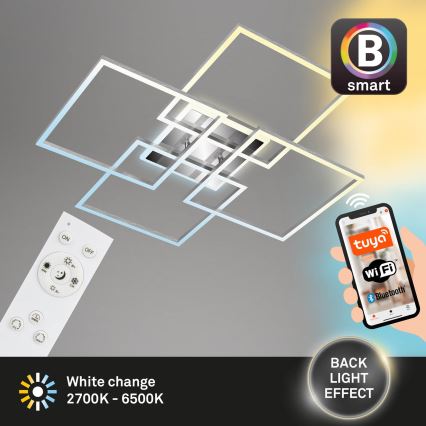 Brilo - LED Aptumšojama virsapmetuma lustra FRAME LED/50W/230V 2700-6500K Wi-Fi Tuya + tālvadības pults