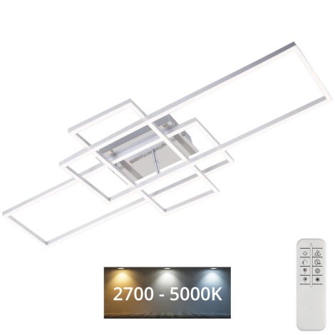 Brilo - LED Aptumšojama virsapmetuma lustra FRAME LED/51W/230V 2700-5000K hroms + tālvadības pults