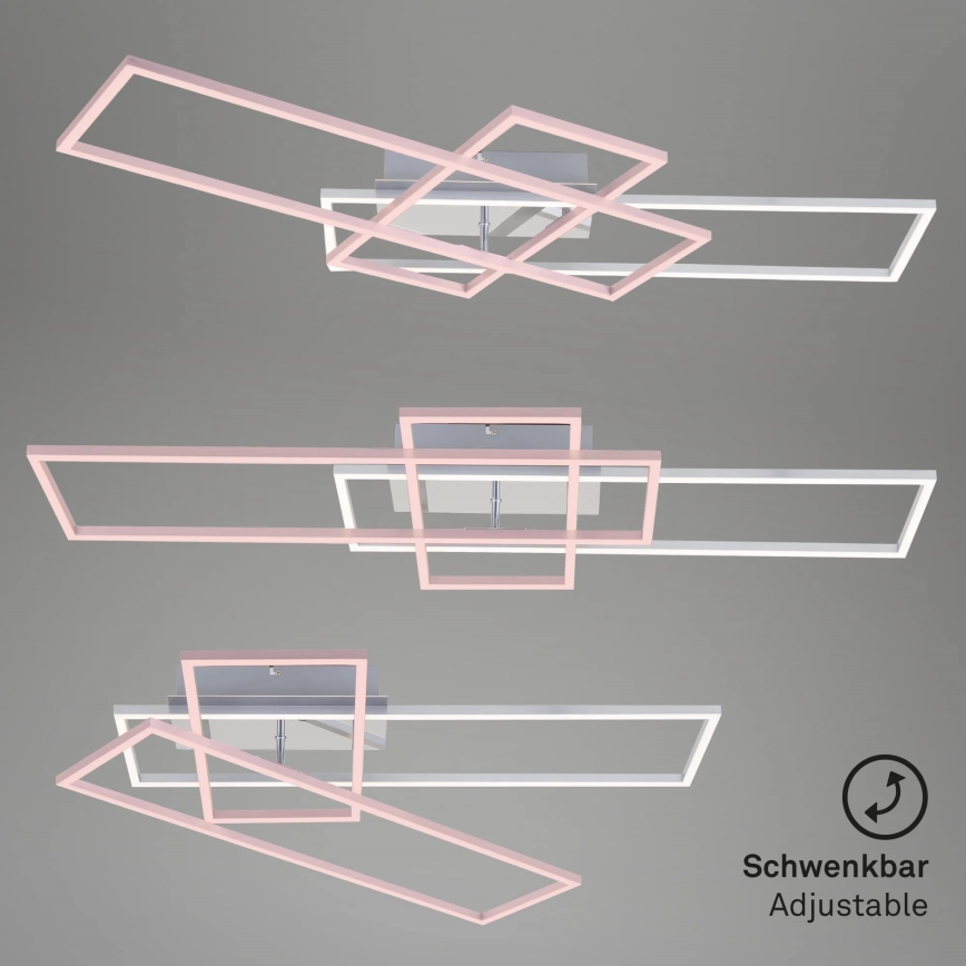 Brilo - LED Aptumšojama virsapmetuma lustra FRAME LED/51W/230V 2700-5000K hroms + tālvadības pults