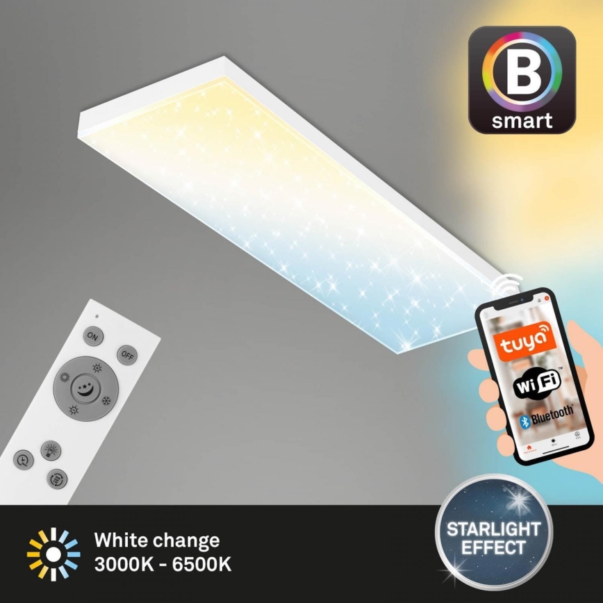 Brilo - LED Aptumšojams virsapmetuma panelis FRAMELESS LED/28W/230V 3000-6500K Wi-Fi Tuya + tālvadības pults