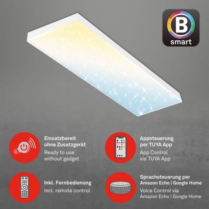 Brilo - LED Aptumšojams virsapmetuma panelis FRAMELESS LED/28W/230V 3000-6500K Wi-Fi Tuya + tālvadības pults