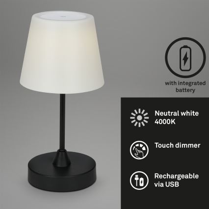 Brilo - LED Āra aptumšojama uzlādējams lampa LED/3W/5V IP44 2000 mAh