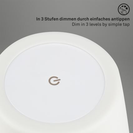 Brilo - LED Āra aptumšojama uzlādējams lampa LED/3W/5V IP44 2000 mAh