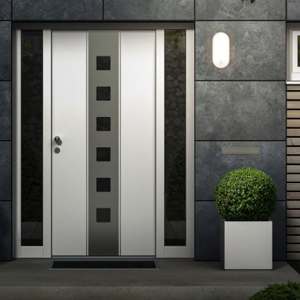 Brilo - LED āra sienas lampa ar kustības un krēslas sensoru RUCH LED/12W/230V IP65 balta