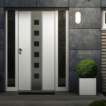 Brilo - LED āra sienas gaismeklis ar kustības un krēslas sensoru RUCH LED/12W/230V IP65 melns