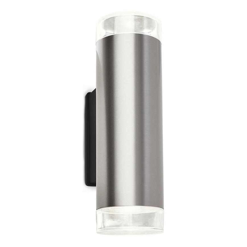 Brilo - LED Āra sienas lampa 2xGU10/4,7W/230V IP44 4000K matēts hroms