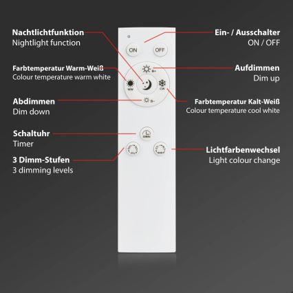 Brilo - LED dimējams griestu gaismeklis FRAME LED/50W/230V 2700-6500K 72,4x72,4cm melna Wi-Fi Tuya + tālvadības pults