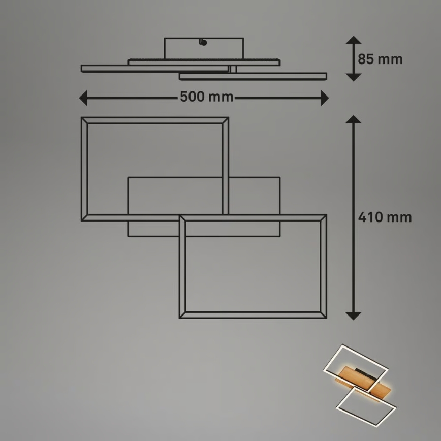 Brilo - LED dimmējams griestu gaismeklis CORNICE LED/30W/230V 3000K