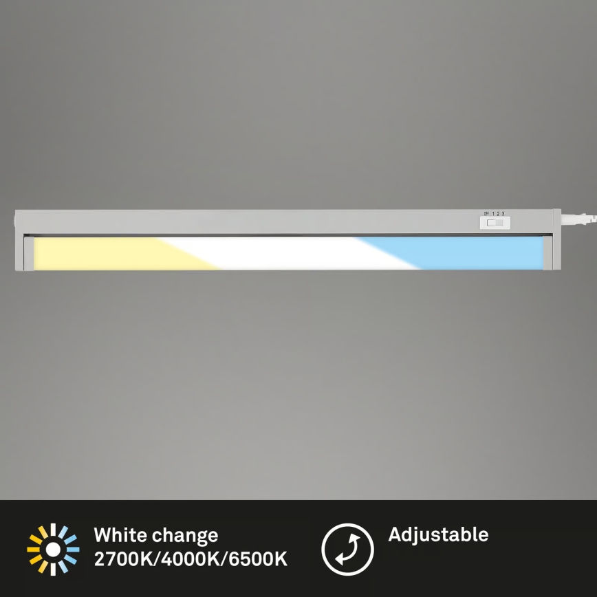 Brilo - LED gaismeklis zem skapja LED/6W/230V 2700/4000/6500K 54,5 cm sudraba