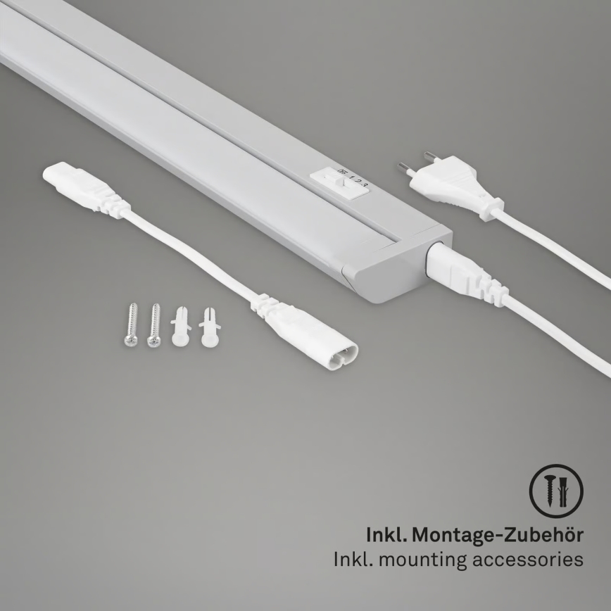 Brilo - LED gaismeklis zem skapja LED/6W/230V 2700/4000/6500K 54,5 cm sudraba