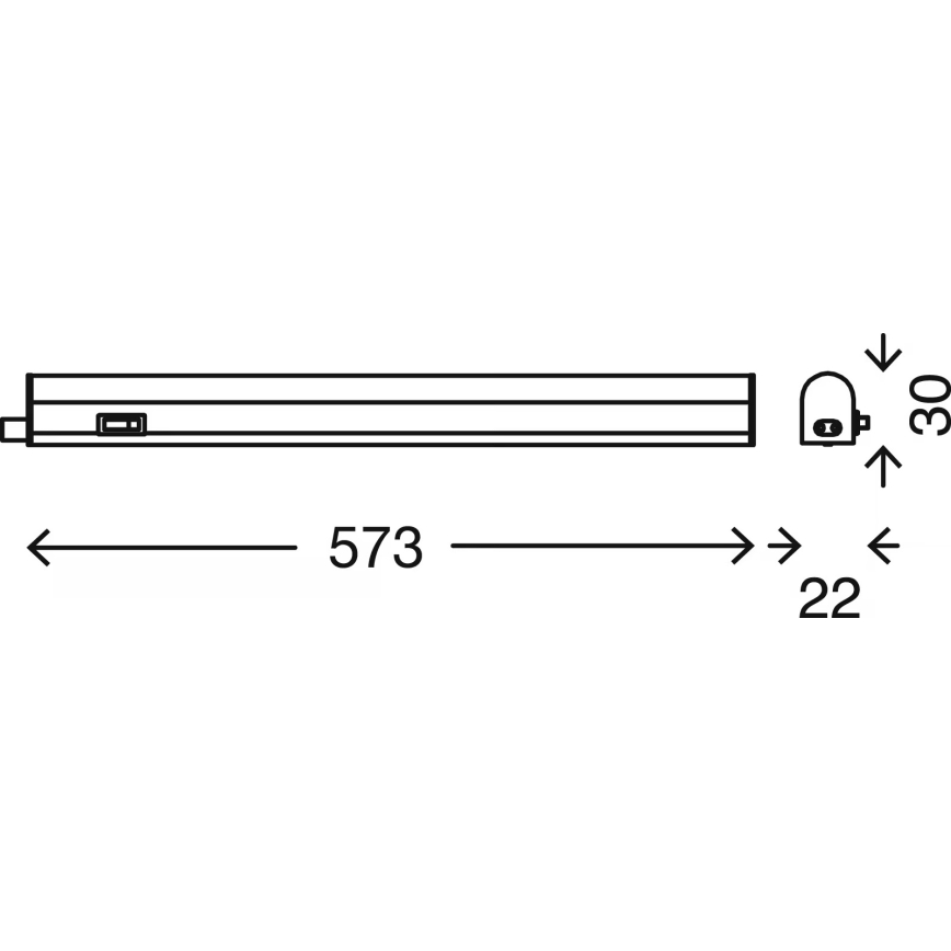 Brilo - LED gaismeklis zem skapjiem LED/8W/230V 4000K 58,5 cm