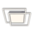 Brilo - LED griestu gaismeklis 2xLED/16W/230V + LED/19W 51,5x51,5 cm matēts hroms