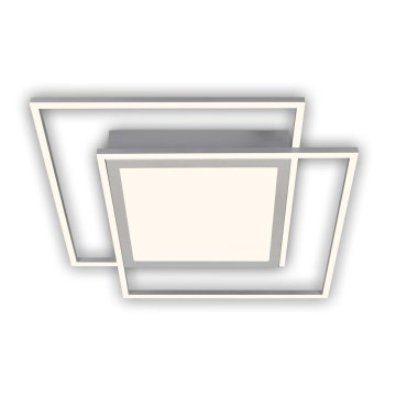 Brilo - LED griestu gaismeklis 2xLED/16W/230V + LED/19W 51,5x51,5 cm matēts hroms