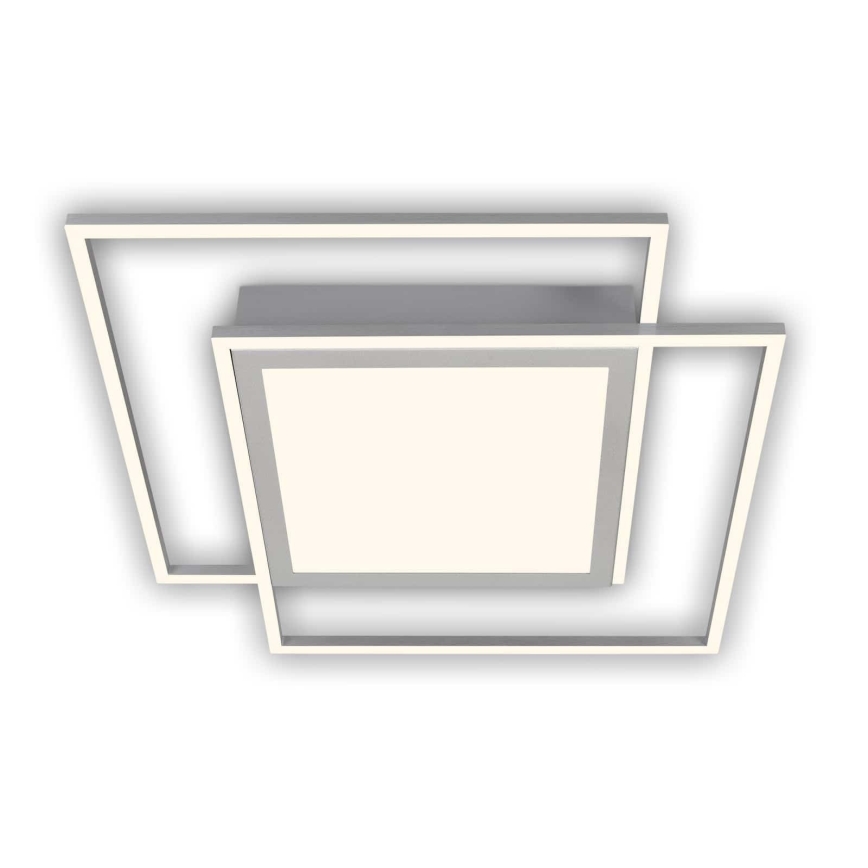 Brilo - LED griestu gaismeklis 2xLED/16W/230V + LED/19W 51,5x51,5 cm matēts hroms