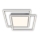 Brilo - LED griestu gaismeklis 2xLED/16W/230V + LED/19W 51,5x51,5 cm matēts hroms