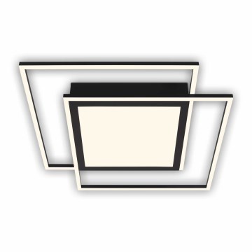 Brilo - LED griestu gaismeklis 2xLED/16W/230V + LED/19W 51,5x51,5 cm melns