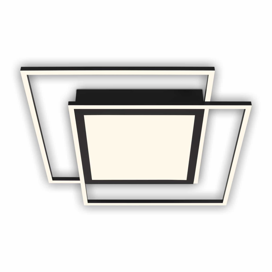Brilo - LED griestu gaismeklis 2xLED/16W/230V + LED/19W 51,5x51,5 cm melns