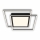 Brilo - LED griestu gaismeklis 2xLED/16W/230V + LED/19W 51,5x51,5 cm melns