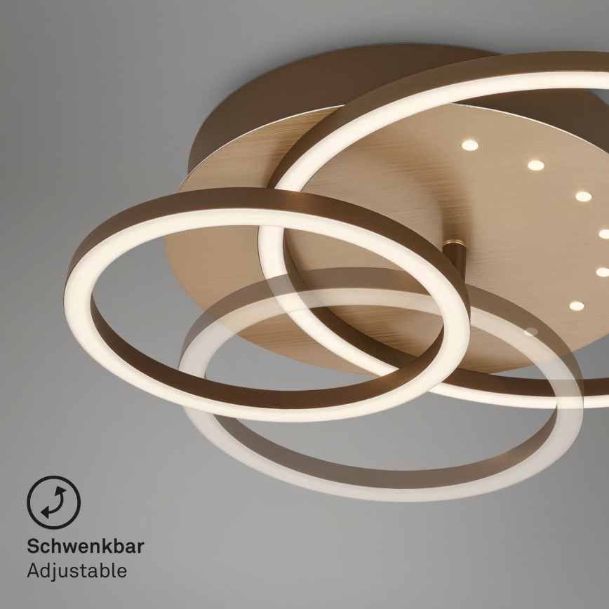 Brilo - LED griestu gaismeklis ar regulējamu spilgtumu LED/26W/230V 3000K brūns