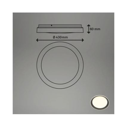 Brilo - LED griestu gaismeklis IJUS LED/24W/230V 3000K Ø 43 cm
